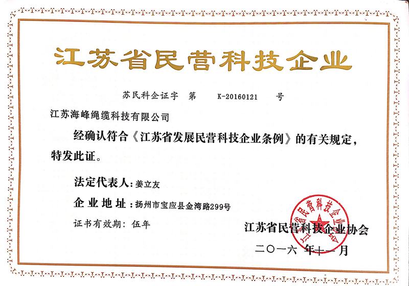 民營(yíng)企業(yè)證書(shū)